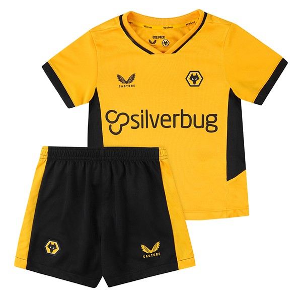 Camiseta Wolves 1ª Niño 2021-2022 Amarillo